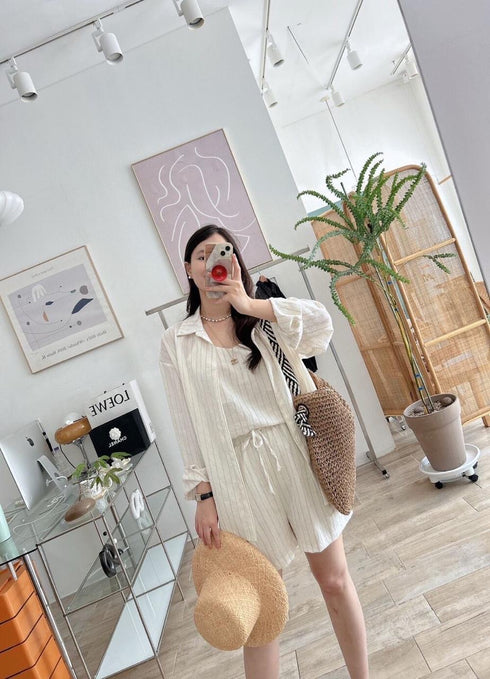 Casual Stripes Spring Three Piece Co-Ord Sets